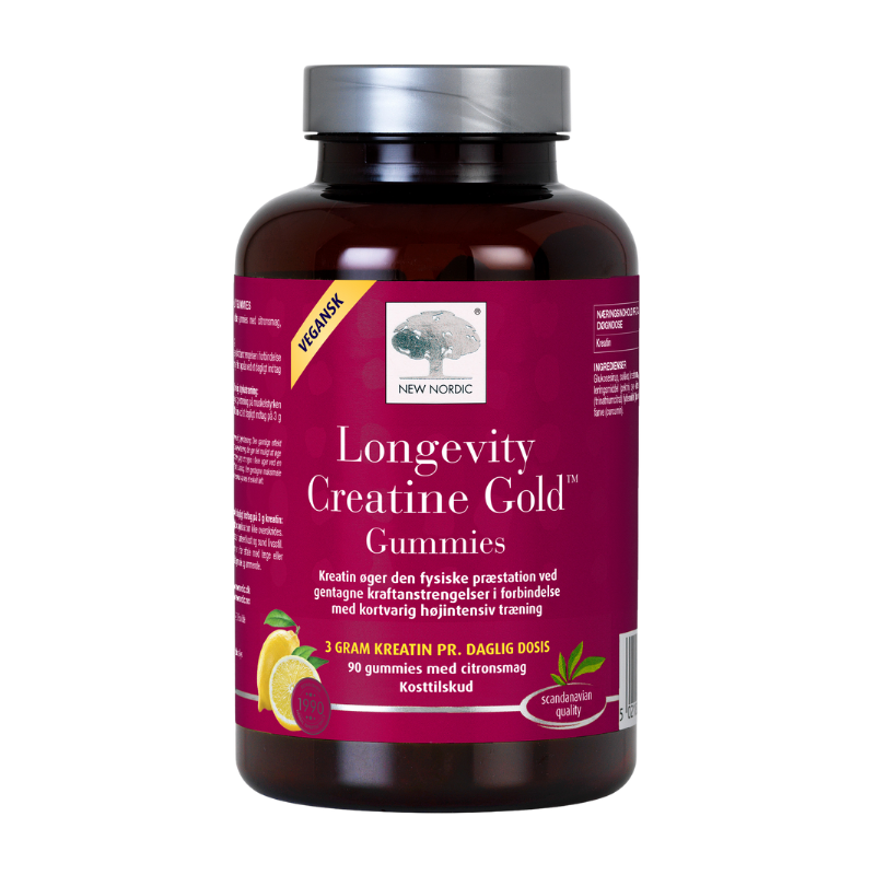 New Nordic Longevity Creatine Gold Gummies (90 stk)