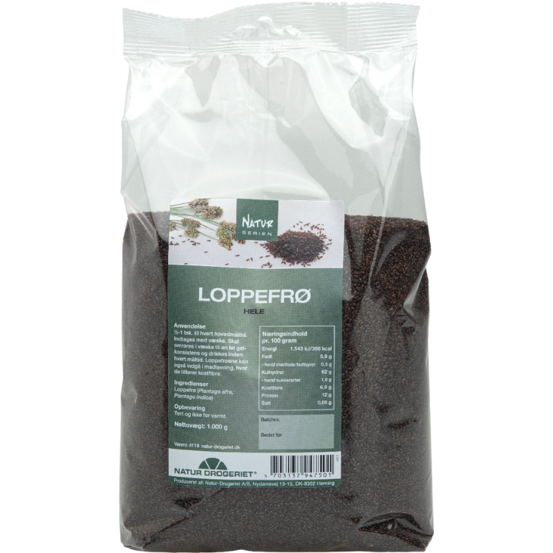 Natur Drogeriet Loppefrø Hele - 1000 gr