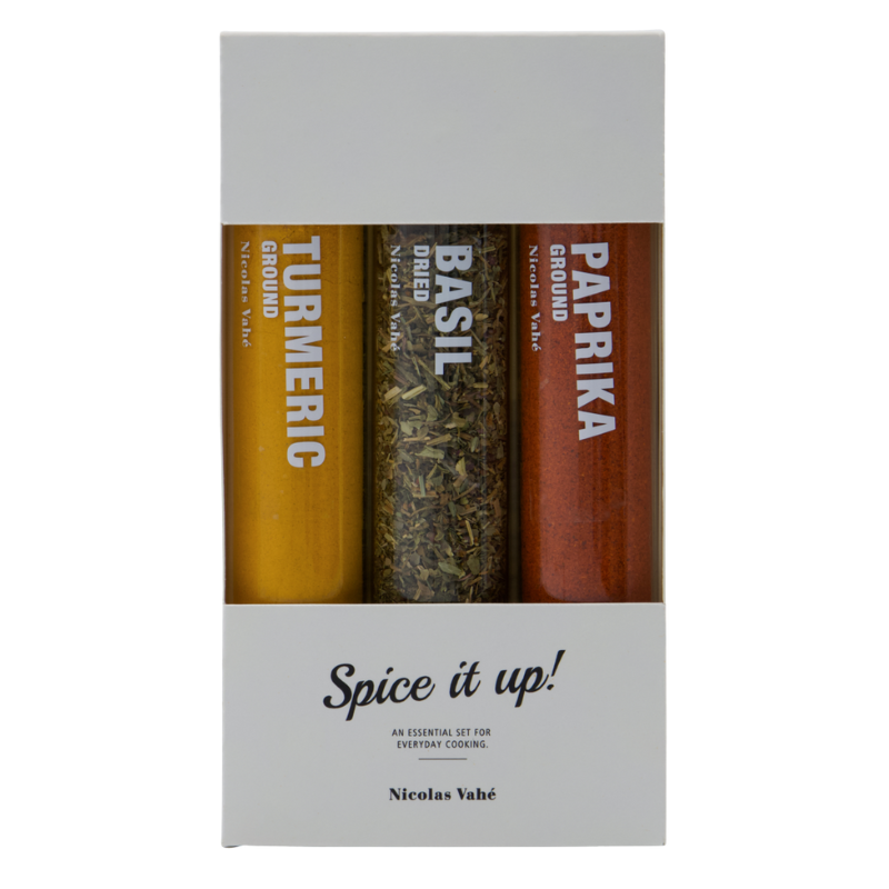 Nicolas Vahé Spice It Up Sæt Paprika/Basilikum/Gurkemeje (43 g)