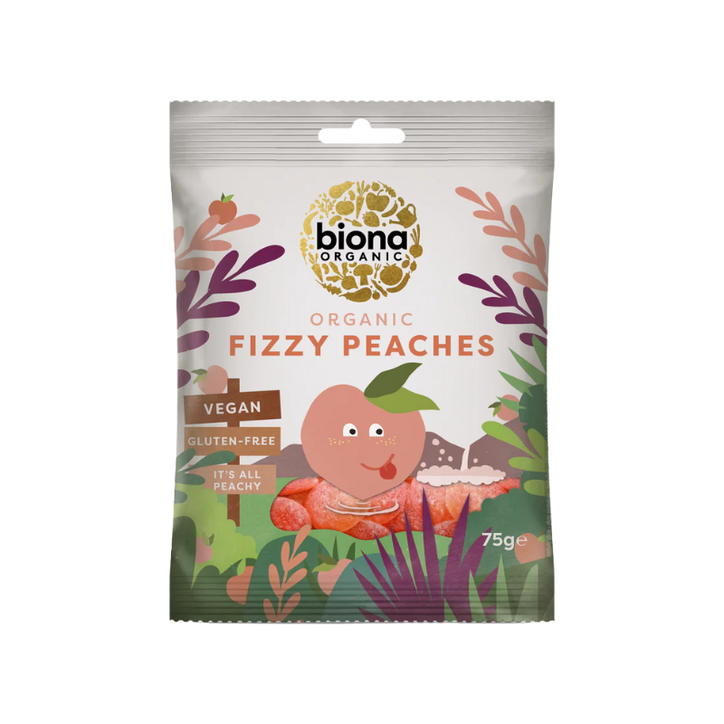 Biona Vingummi Syrlige Ferskner Ø (75 g)