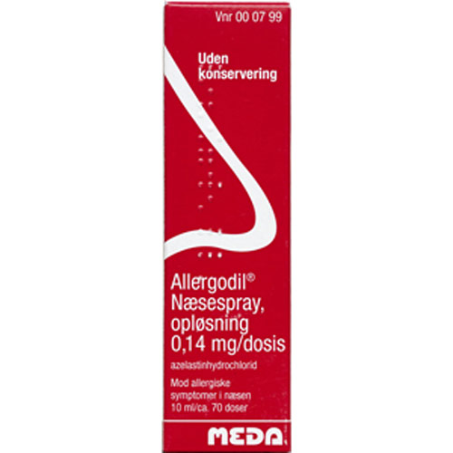 Allergodil Næsespray 0,14 mg - 10 ml.