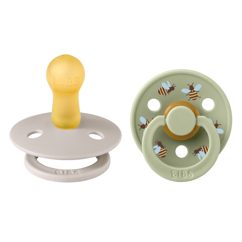Bibs Pacifier Studio Colour Bumblebee Latex Size 2 Mushroom Mix (1 sæt)