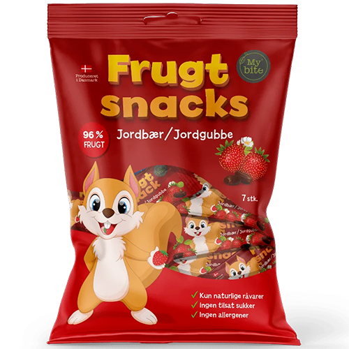 MyBite Mini FrugtBar Jordbær (100 g)