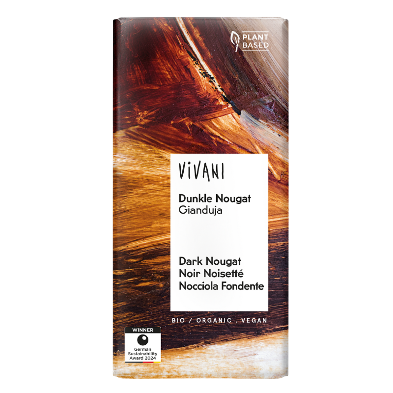 Vivani Chokolade Mørk Nougat Ø (80 g)