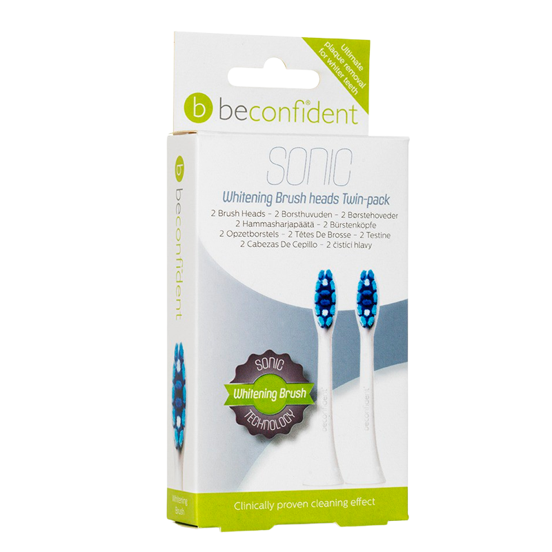 Beconfident Sonic Toothbrush Heads Whitening White (2 stk)