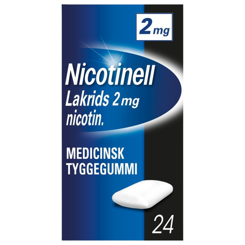 Nicotinell Lakrids Tyggegummi 2 mg (24 stk) Nicotinell Lakrids Tyggegummi 2 mg (24 stk)