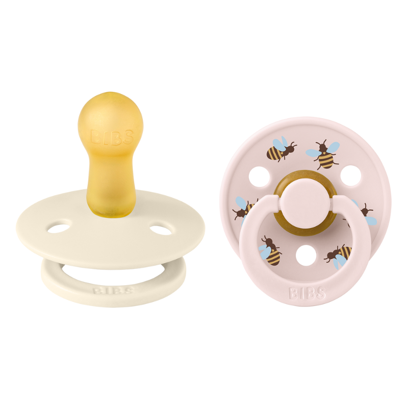 Bibs Pacifier Studio Colour Bumblebee Latex Size 2 Ivory Mix (1 sæt)