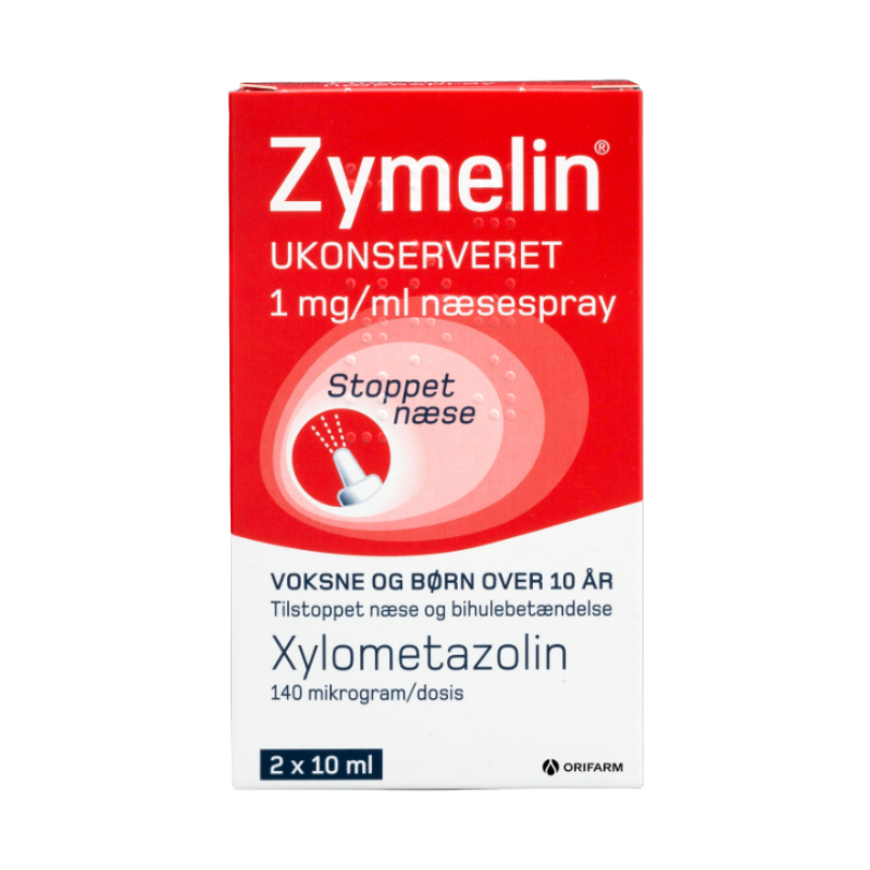 Zymelin Ukonserveret Næsespray 1 mg - 2 x 10 ml.