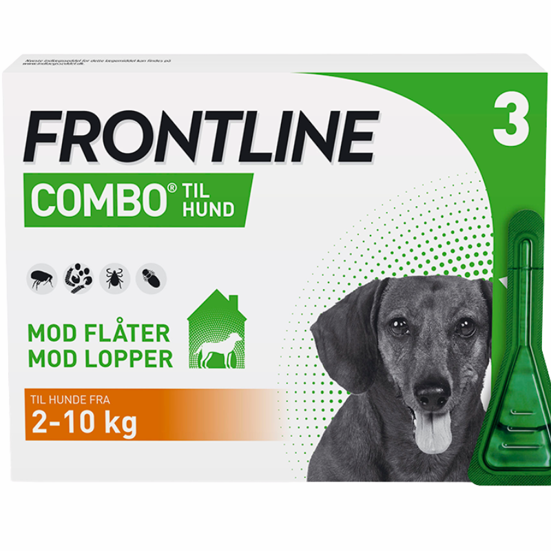 Frontline Combo Vet. Hund 2-10 kg 100 + 90 mg/ml (3 x 0,67 ml)