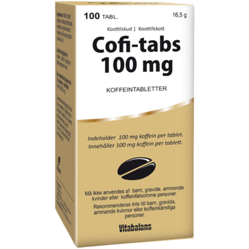 Vitabalans Cofi-Tabs Koffeintabletter 100 mg (100 tabl)