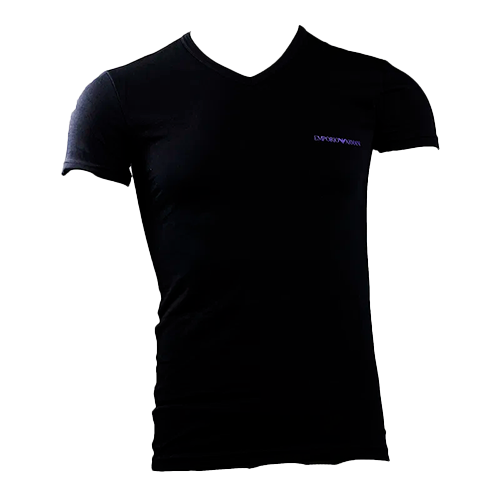 Emporio Armani 1-Pack V-neck T-shirt (Sort)Large