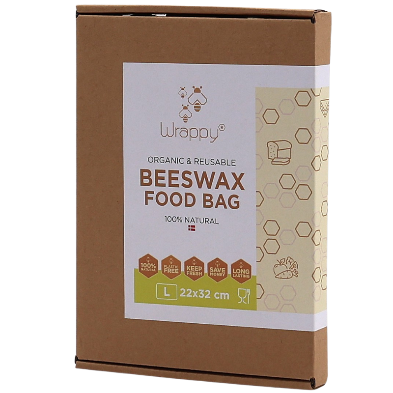 Wrappy Økologisk & Genanvendelig Bivoks Madpose Large (1 stk)