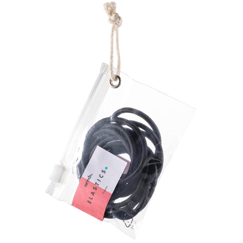 Needs Hair Elastics Black - 12 stk.