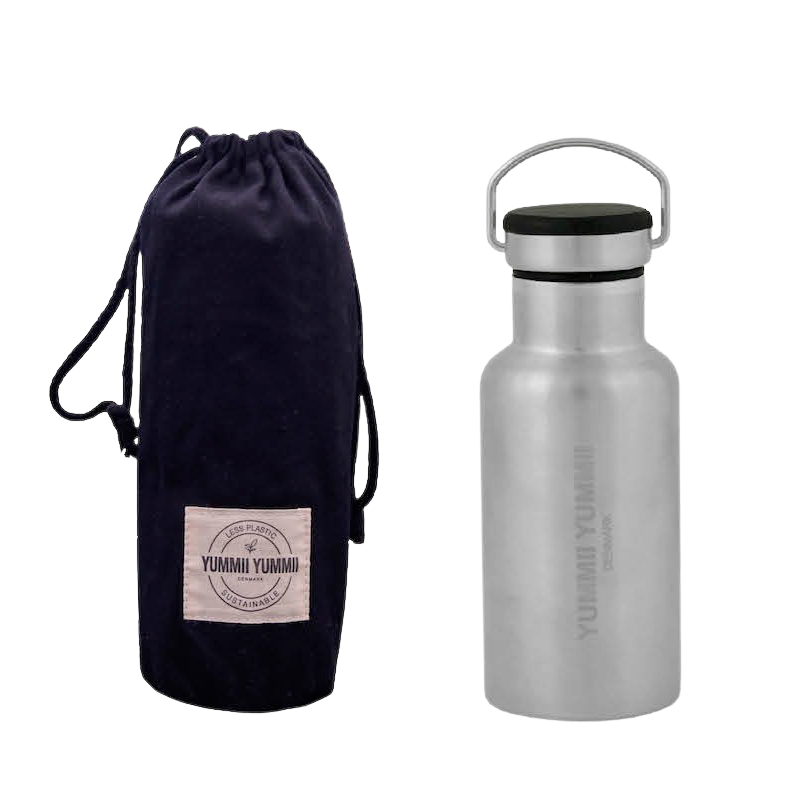 YUMMII YUMMII Thermo Bottle Black Bamboo Lid (350 ml)