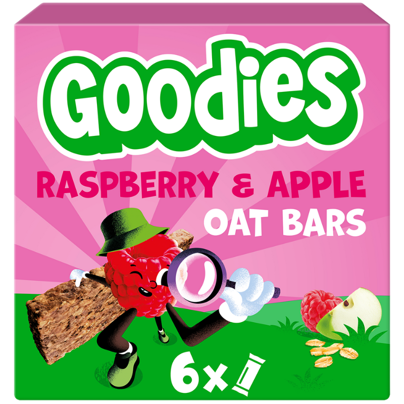 Goodies Oat Bar Raspberry & Apple (6 stk)