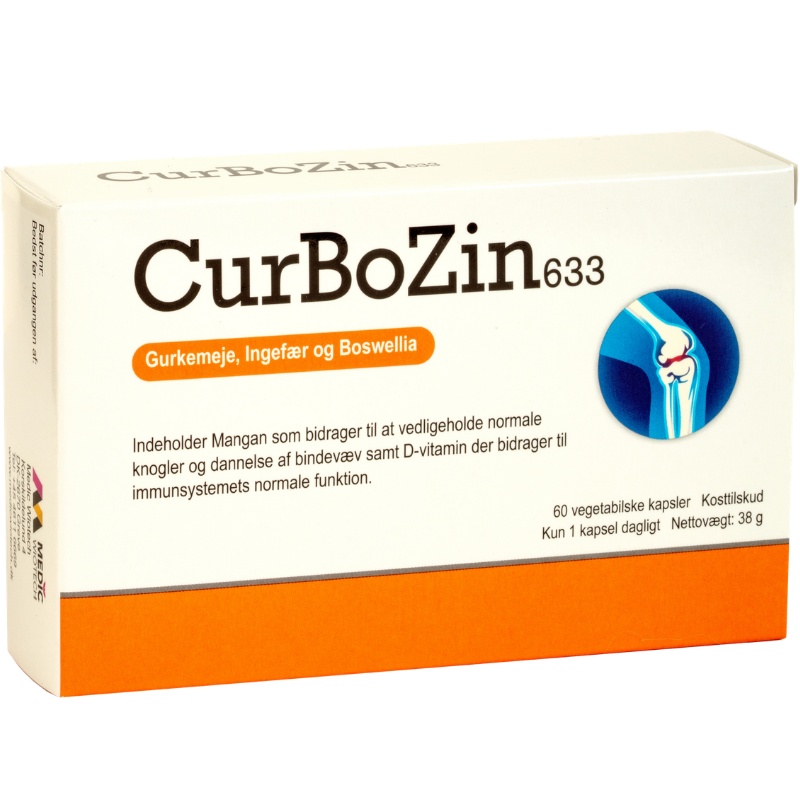 CurBoZin Ingefær, Gurkemeje & Boswellia (60 kaps)