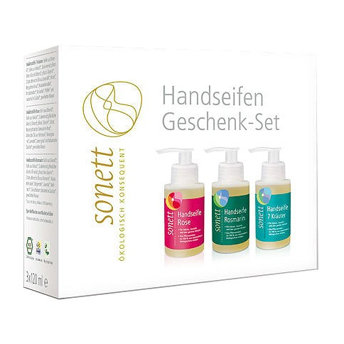 Sonett Gavesæt 3 Håndsæber x 120 ml - 360 ml.