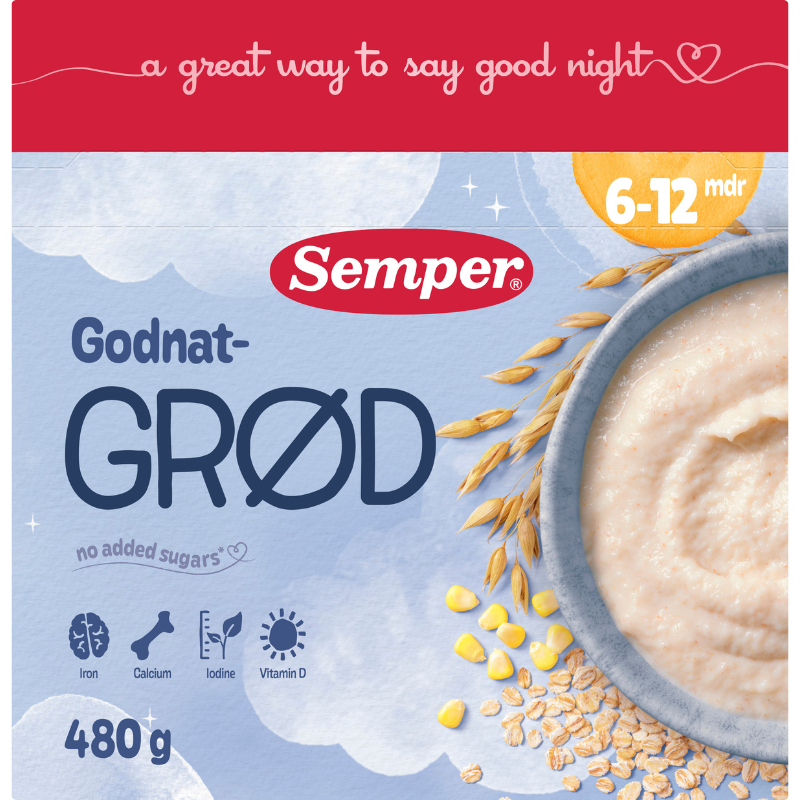 Semper Godnatgrød Natural 6M (480 g)