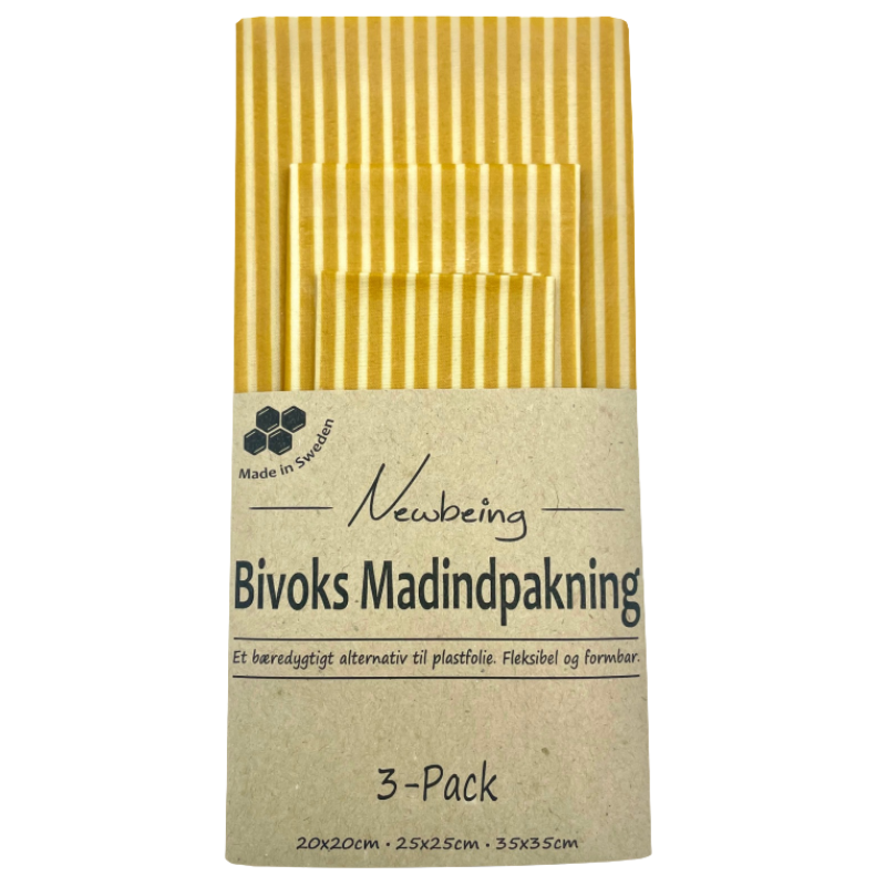 Newbeing Bivoks madindpakning gul (3 stk)