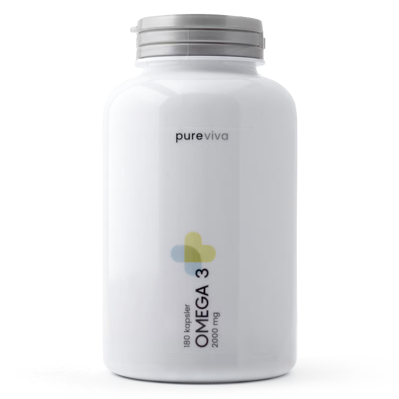 Pureviva Fiskeolie Omega-3 2000 mg (180 kaps)