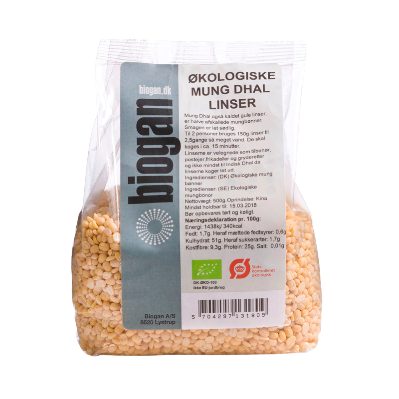 Biogan Mung Dhal Linser Ø (500 g)