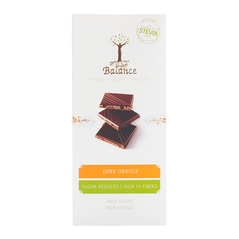 Stevia Balance Plade Mørk Orange (85 g)