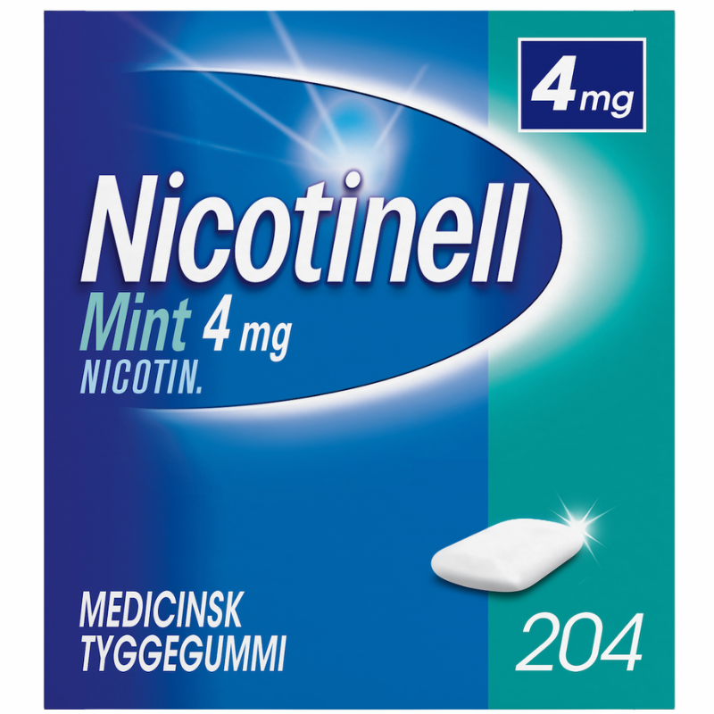 Nicotinell Mint Tyggegummi 4 mg (204 stk)