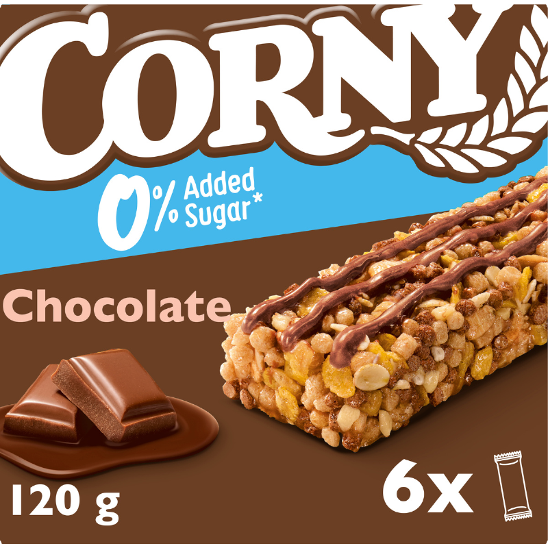 Corny 0% Added Sugar Chocolate (6x20 g)