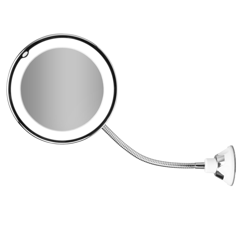 Gillian Jones Adjustable LED Suction Mirror X10 silver - Dia. 17 cm.