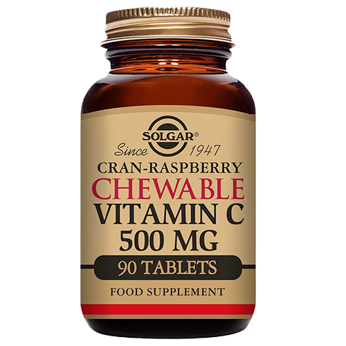 Solgar Vitamin C 500mg Tranebær/Hindbær - 90 tab.
