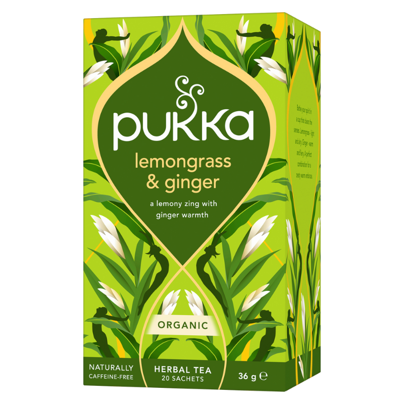 Pukka Lemongrass & Ginger Te Øko. - 20 br.