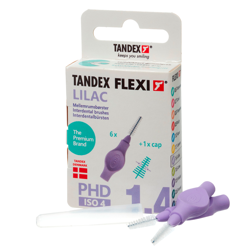 TANDEX Flexi Mellemrumsbørste Lilac PHD 1.4/ISO 4 (6 stk)